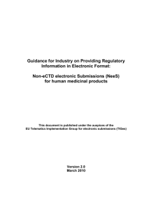 non -eCTD (Nees - The Health Products Regulatory Authority