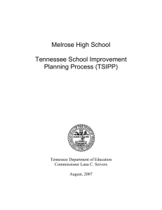 Tennessee School Improvement Plan