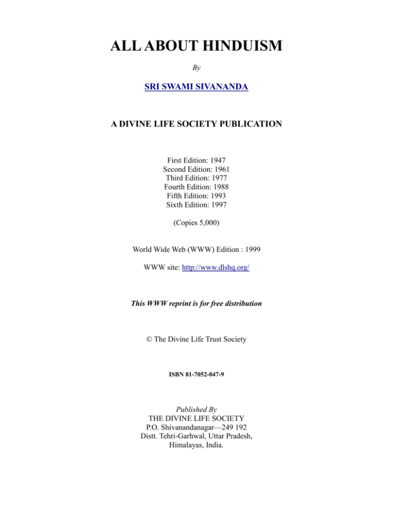 Hindu Philosophy I