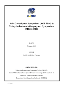 Asia Geopolymer Symposium (AGS 2016) & Malaysia