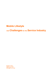 Mobile Lifestyle, new Challenges for the Service Industry