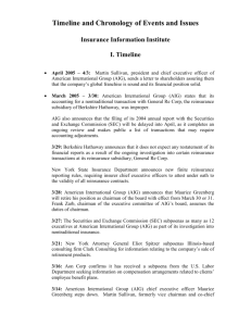 Timeline and Chronology of Events and Issues