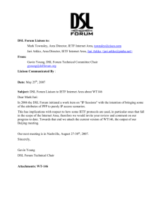 DSL Forum Liaison to IETF Internet Area about WT146