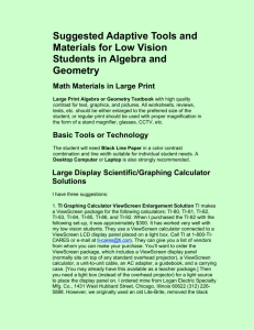 Suggested Adaptive Tools and Materials for Low