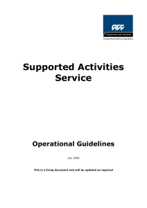 Supported Activities Service