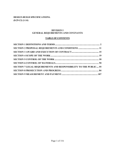 design-build specifications - Florida Department of Transportation