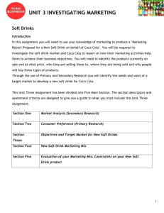 Section 3 – Objectives and Target Market for New Soft Drink