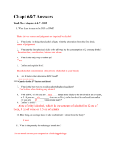 Chapt 6&7 Answers Work Sheet chapters 6 & 7