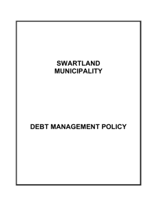 LIABILITY MANAGEMENT - Swartland Municipality