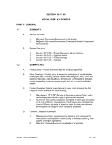 SECTION 10 Specs VIP unframed and framed Glassboards