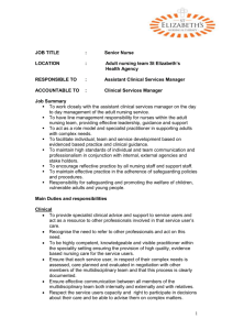 Job Description - St Elizabeth's Centre