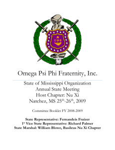 - State of Mississippi Organization – Omega Psi Phi