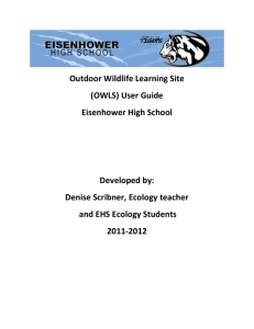 Eisenhower High School Outdoor Wildlife Learning Site User Guide