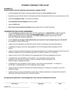 Co-op Student Contract