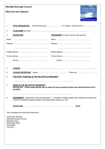 Senior Pitch Hire Form in Word format