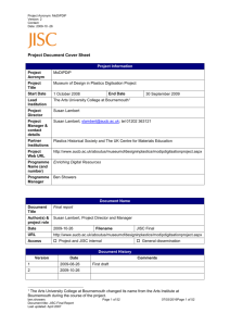 MoDiP JISC Final Report - Arts University Bournemouth