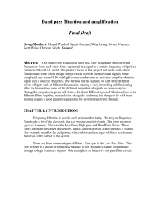 Band pass filtration and amplification - NIU