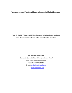 Towards more Functional Federalism under Market Economy