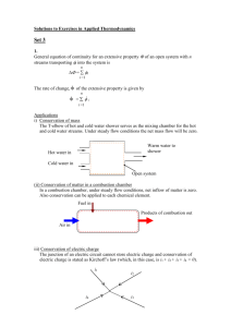 Exercises in Applied Thermodynamics, First Year, Set 3