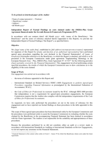 FP7 Grant Agreement – Annex VII - European Metrology Research