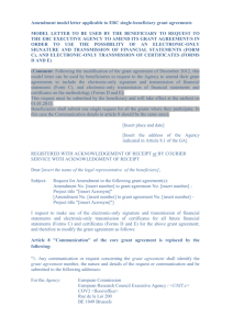 Amendment model letter applicable to ERC single