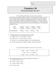Electrochem Review Questions