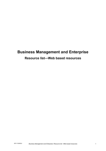 Business Management and Enterprise