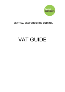 VAT Guide - Central Bedfordshire Council