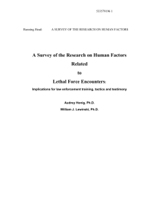 A Survey of the Research on Human Factors
