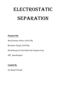 Electrostatic Seperation