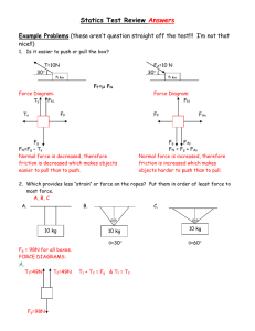 Statics Test Review Answers