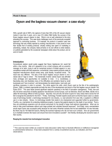 Dyson and the bagless vacuum cleaner: a case study[1]