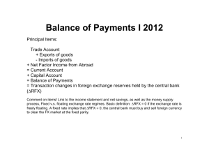 Balance of Payments I