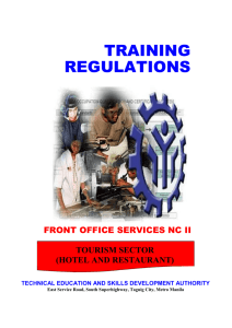 tr-front office services nc ii