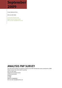 Analysis FNP survey 2009 - You have reached the Pure
