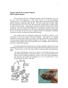 Invasive Species Prevention Program 2005 Program Report