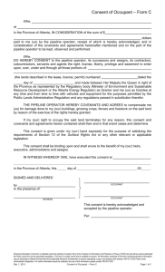 Consent of Occupant Form C