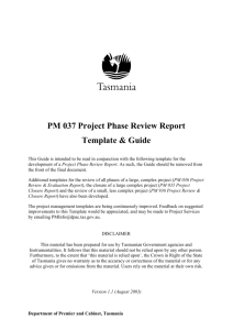 Project Phase Review Template - Department of Premier and Cabinet