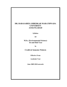 M.Sc_EnviSci - Dr. Babasaheb Ambedkar Marathwada