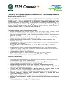 Consultant - Business Analyst (Municipal Public Works