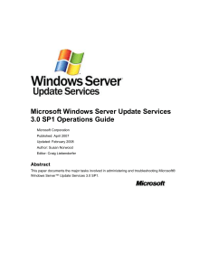 Troubleshooting Windows Server Update Services 3.0
