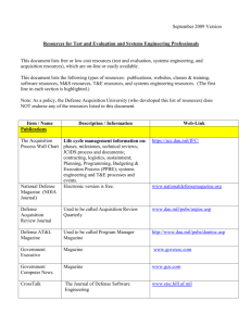 DAU list resources for TE and SE professionals