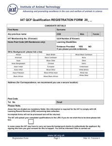 IAT registration form