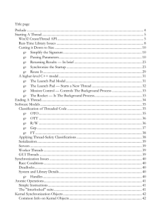 Complete Guide to C++ and Threads under NT