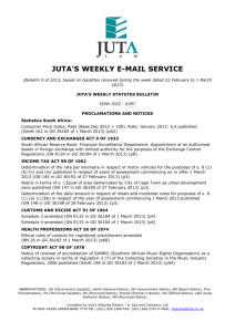 juta's weekly e-mail service