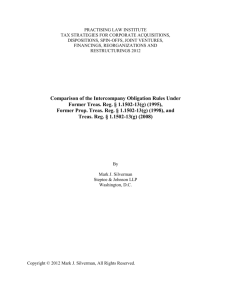 Comparison of the Intercompany Obligation Rules Under Former
