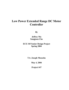 Low Power Extended Range DC Motor Controller