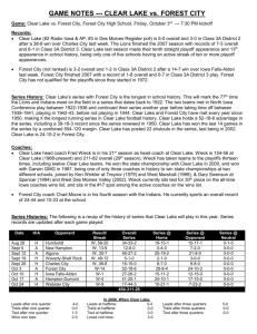 Game Notes & Rosters