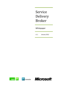 Service Delivery Broker - SDB