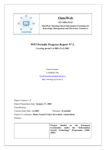 WP3 Periodic Progress Report N. 3